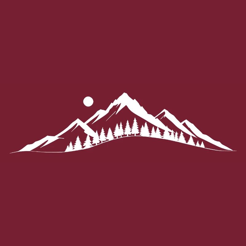 Silhouette de l’aube des montagnes