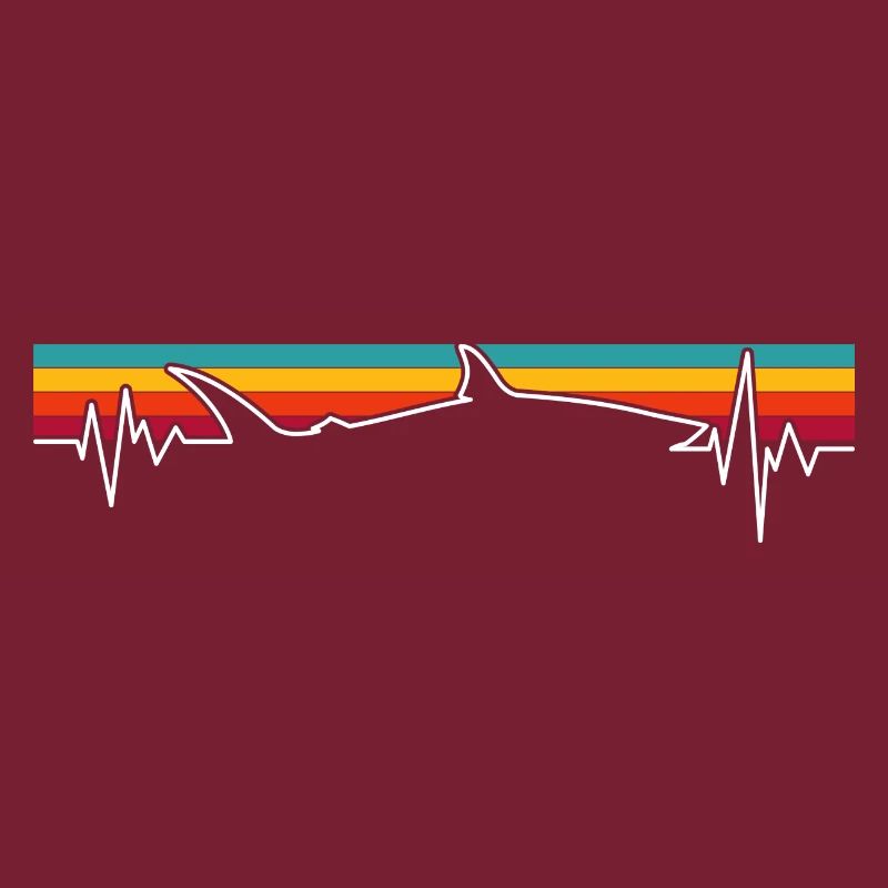 Retro Sunset Wolf Pulse