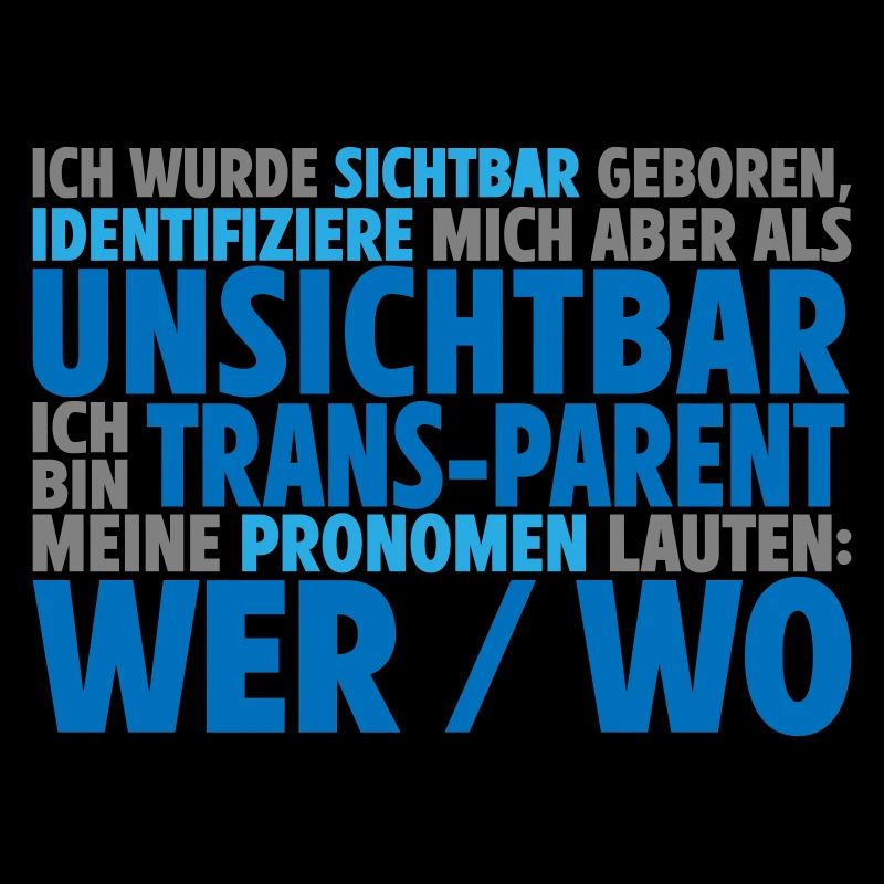 Unsichtbar Transparent Wer Wo | Farben änderbar