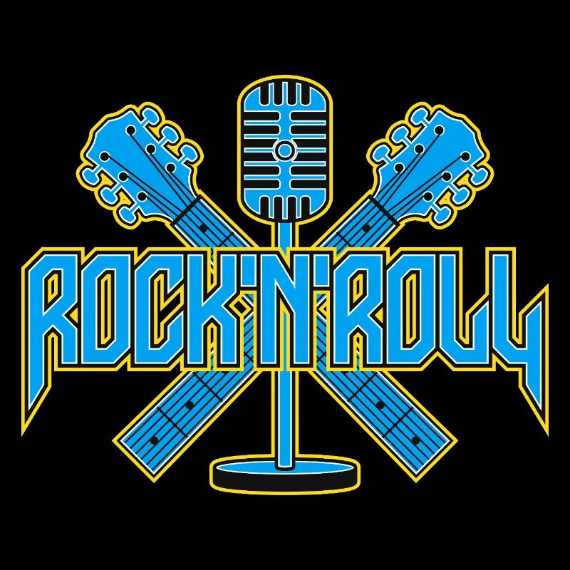 Micro rétro Rock 'N' Roll avec guitares