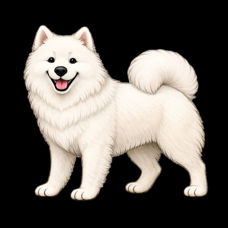Samoyède Blanc Fourru