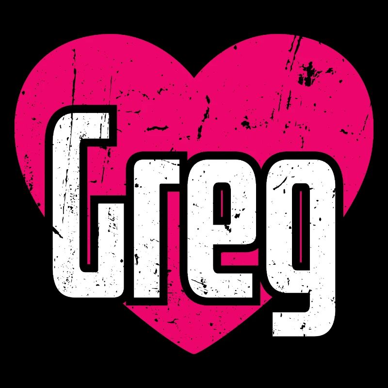 J’aime Greg Coeur rose J’aime Greg