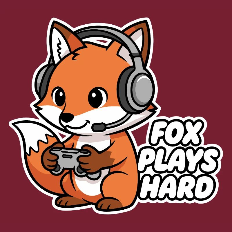 Fuchs mit Headset Spielheld