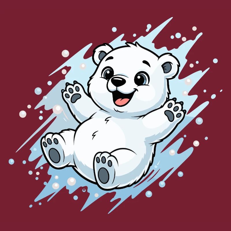 Joyeuse éclaboussure d’ours polaire