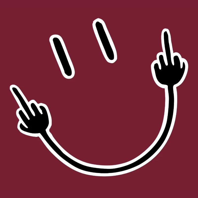 Gesicht mit Mittelfinger-Geste