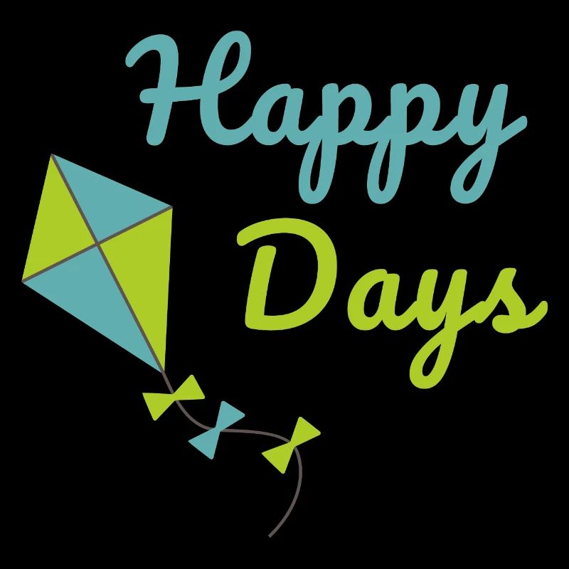 Happy Days Kite Cute Summer Vibes Design