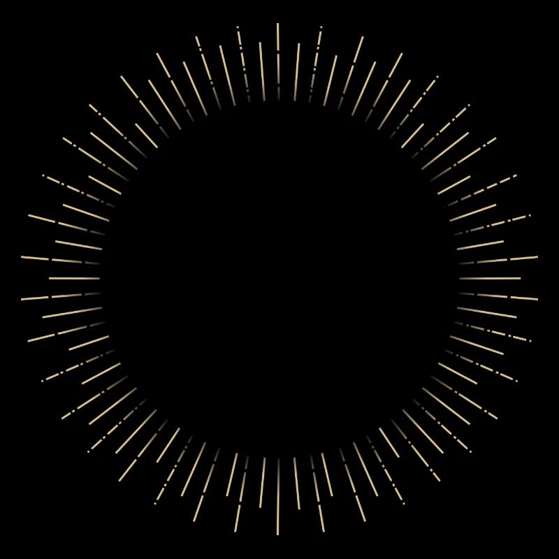 Golden Sun Ring Ray Frame