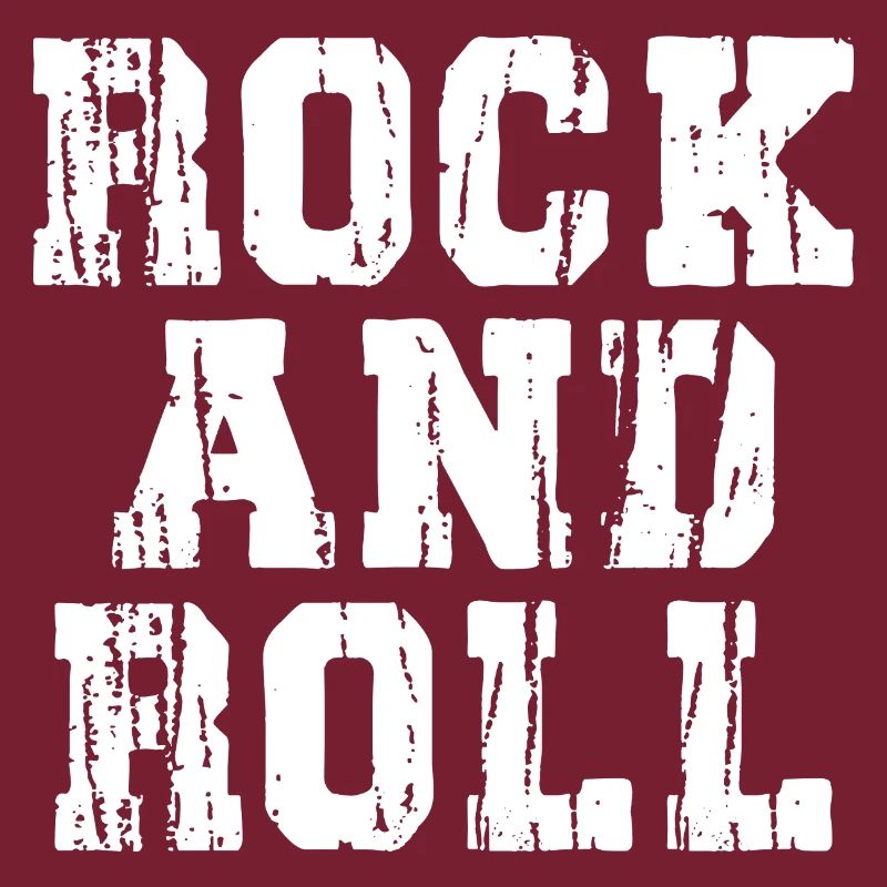 Rock and Roll Distressed Text Logo