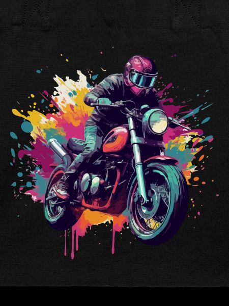 Motorcycle with color spot.
