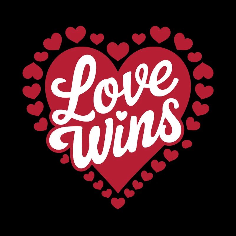 Liebe gewinnt Herz Design