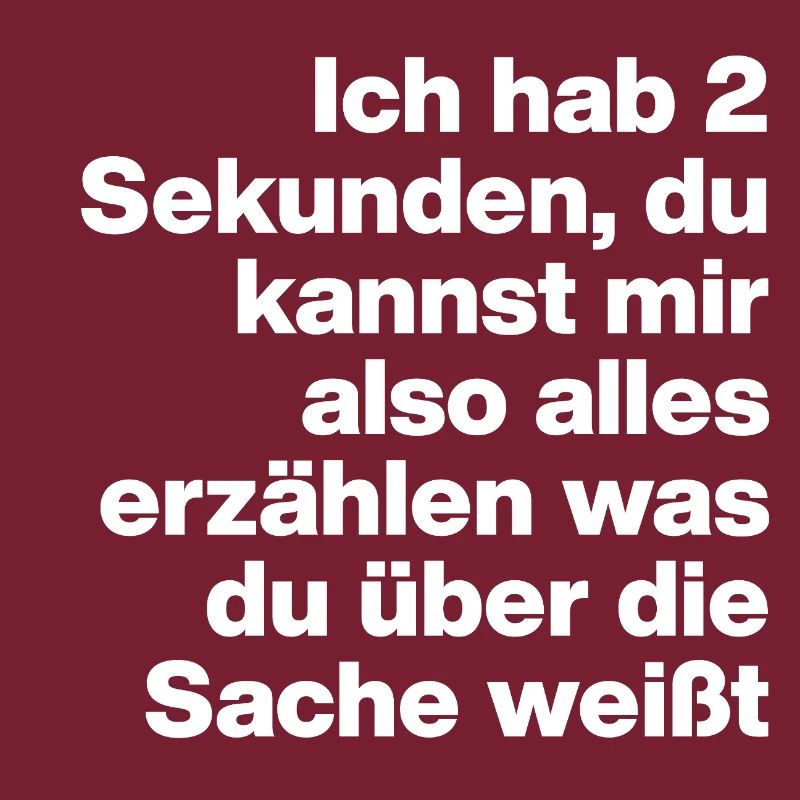2 SEKUNDEN, BIST DU DUMM? SARKASMUS, FRECH