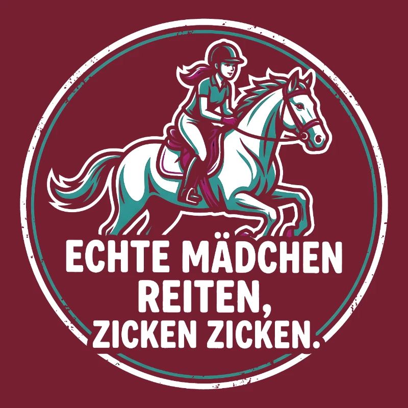 Pferdemädchen Spruch - Echte Mädchen Reiten