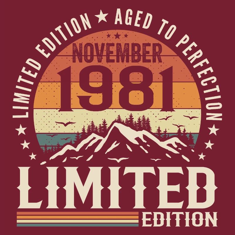 November 1981 Einzigartiger Retro-Geburtstag