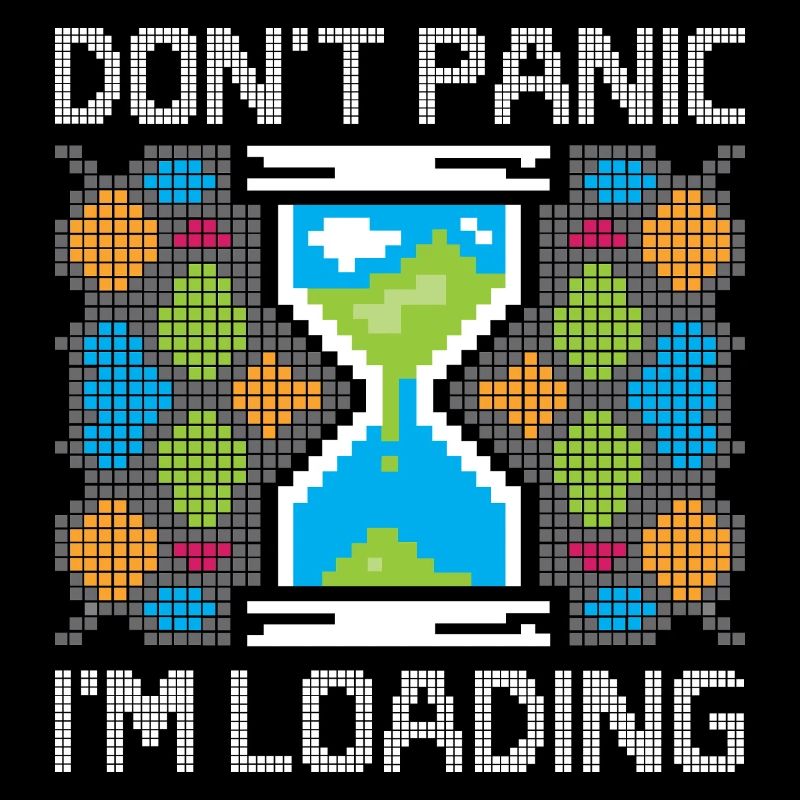 Pixel Gaming Loading – Don’t Panic Sanduhr