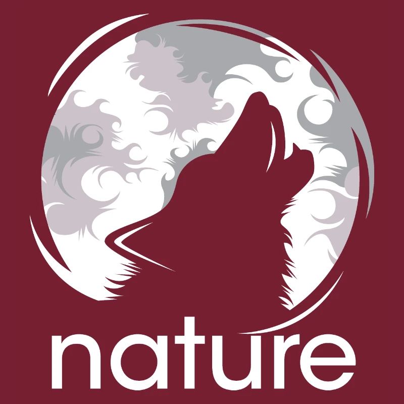 Nature Wolf Moon Howl Evening Night Shadow Logo