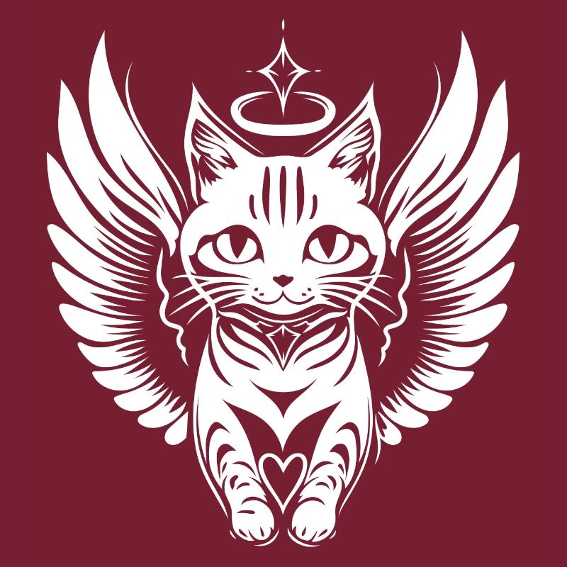 Ange Blanc Chat Avec Des Ailes