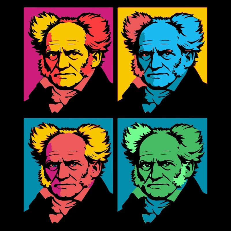 Schopenhauer Pop-Art Portrait Block