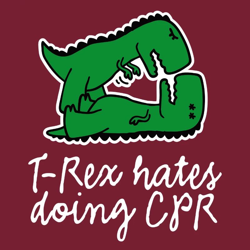 T-Rex hates doing CPR Erste Hilfe Krankenschwester