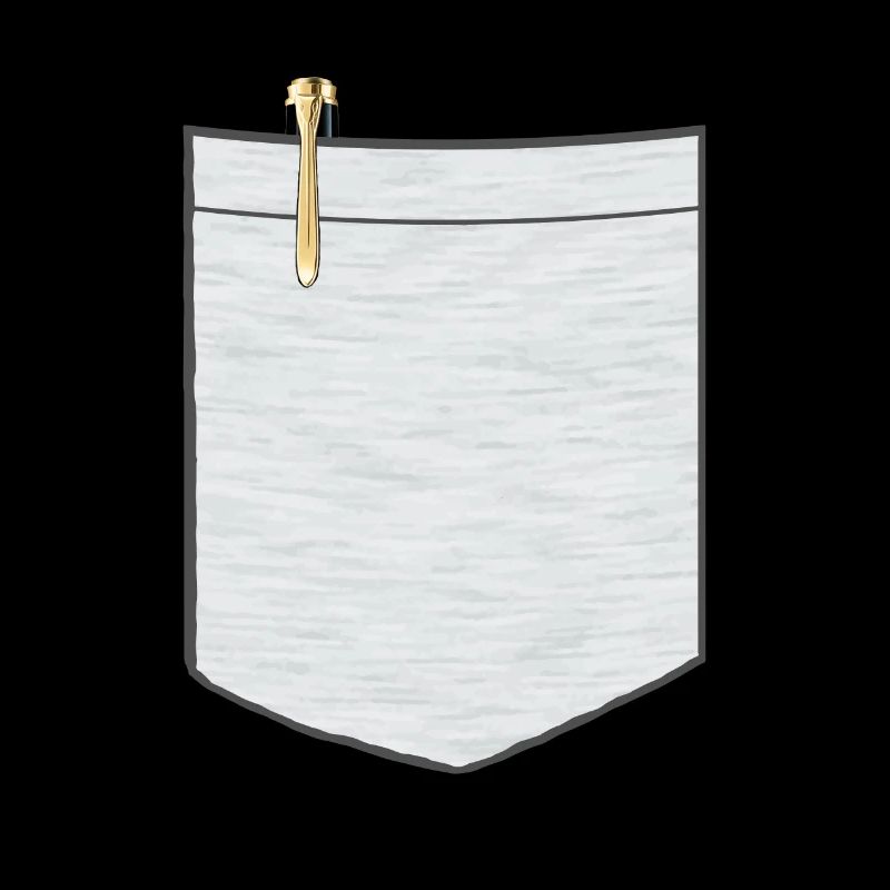 Brusttasche mit Kugelschreiber