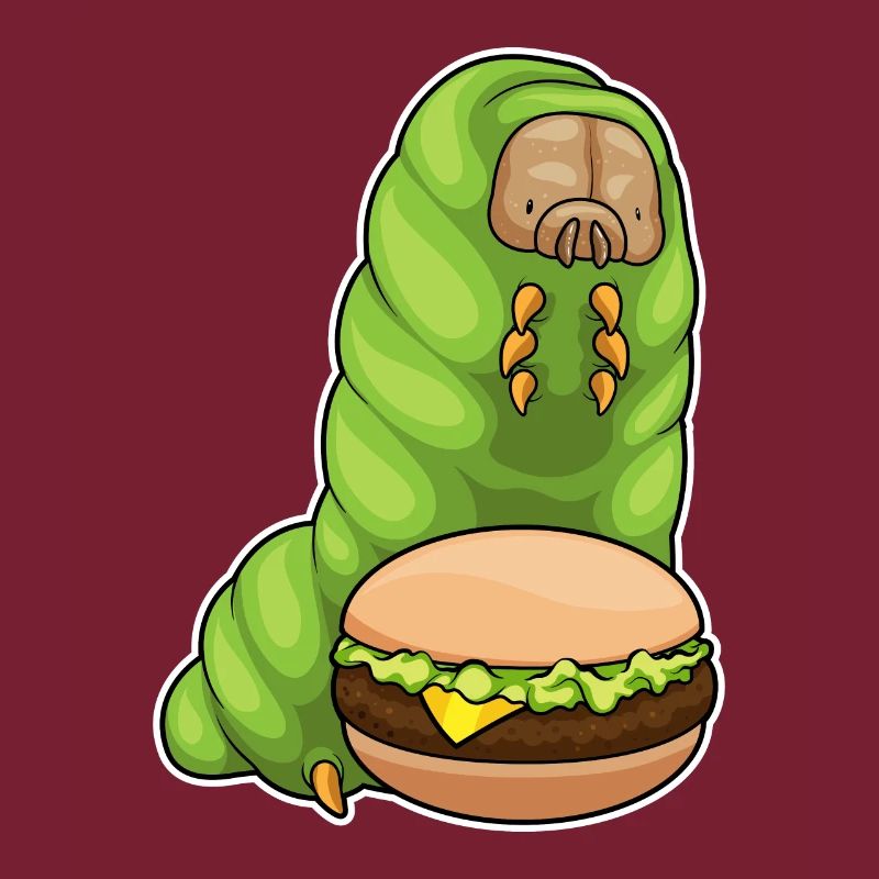 Raupe Cheeseburger
