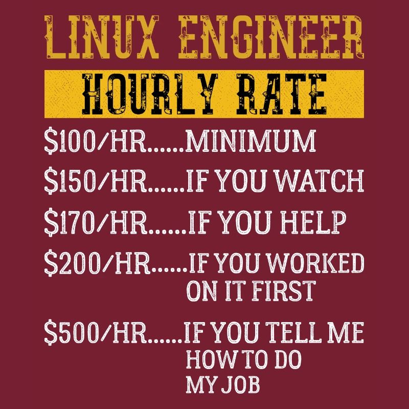 Linux Engineer Stundensatz Mechaniker Arbeitsrate