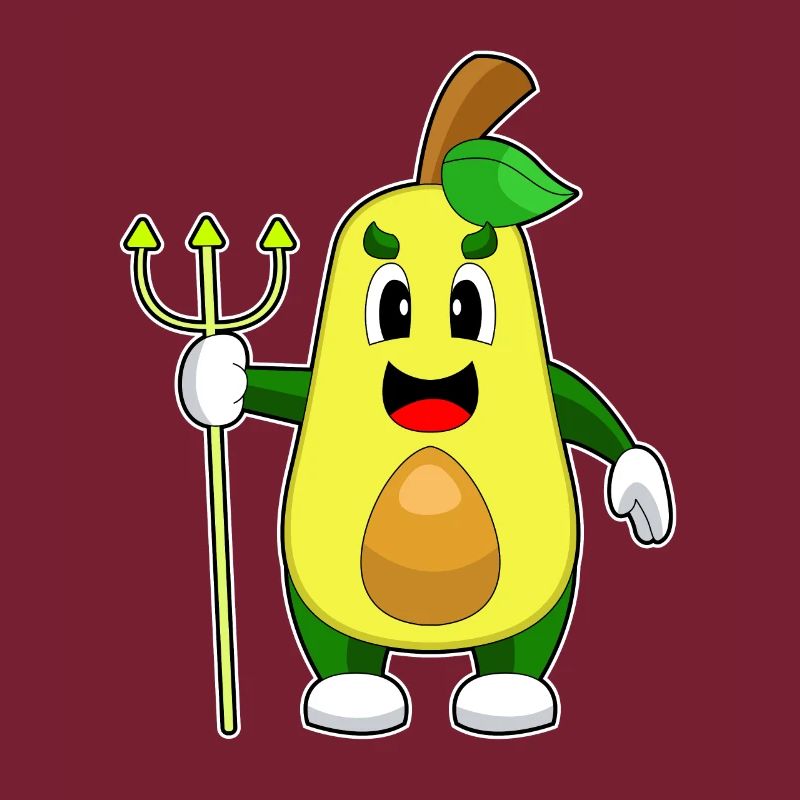Avocado Halloween Devil