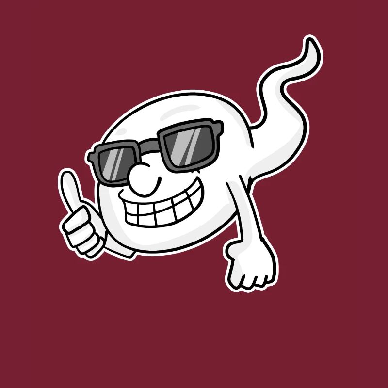 Sperma mit Sonnebrille