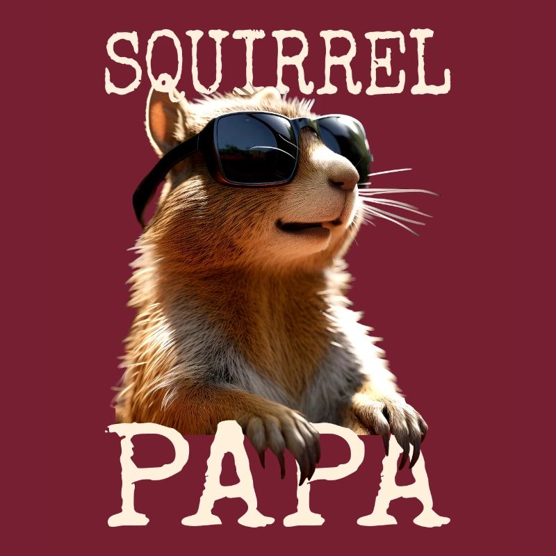 Squirrel Papa Eichhörnchen Daddy Vatertag Dad Paps