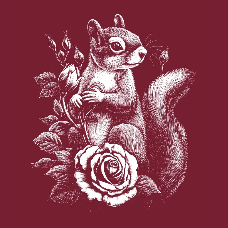 Eichhörnchen Rose Blumen Ästhetik Hörnchen