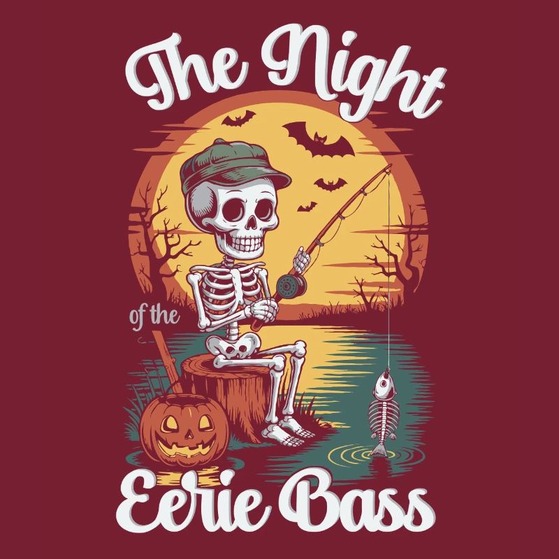 Motif de nuit de basse étrange avec squelette