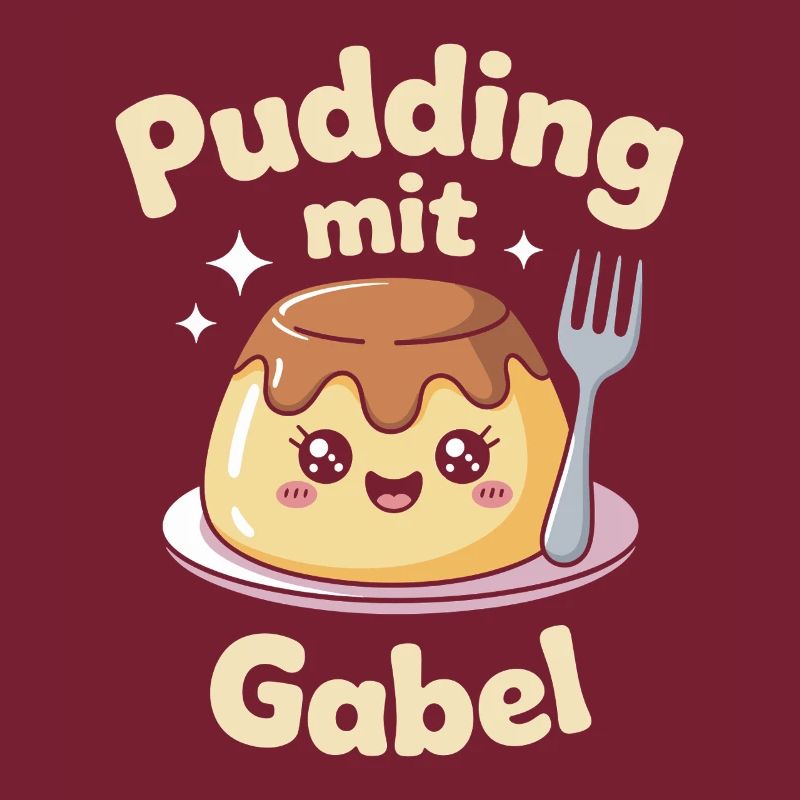 Pudding with fork