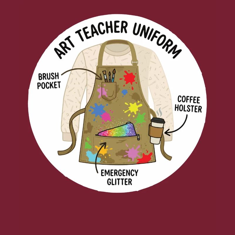 Motif créatif de l’uniforme d’enseignant d’art