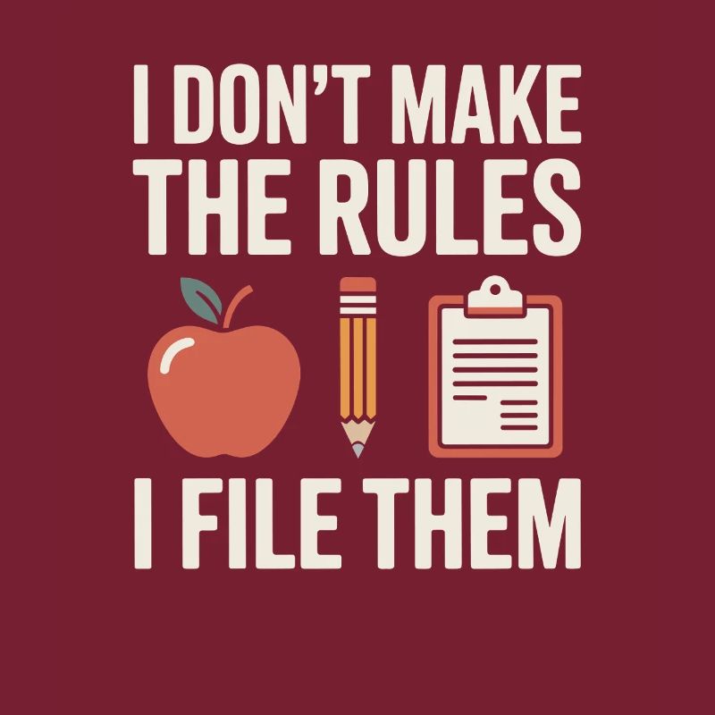 Lustig Sekretär Spruch Don't Make Rules File Them