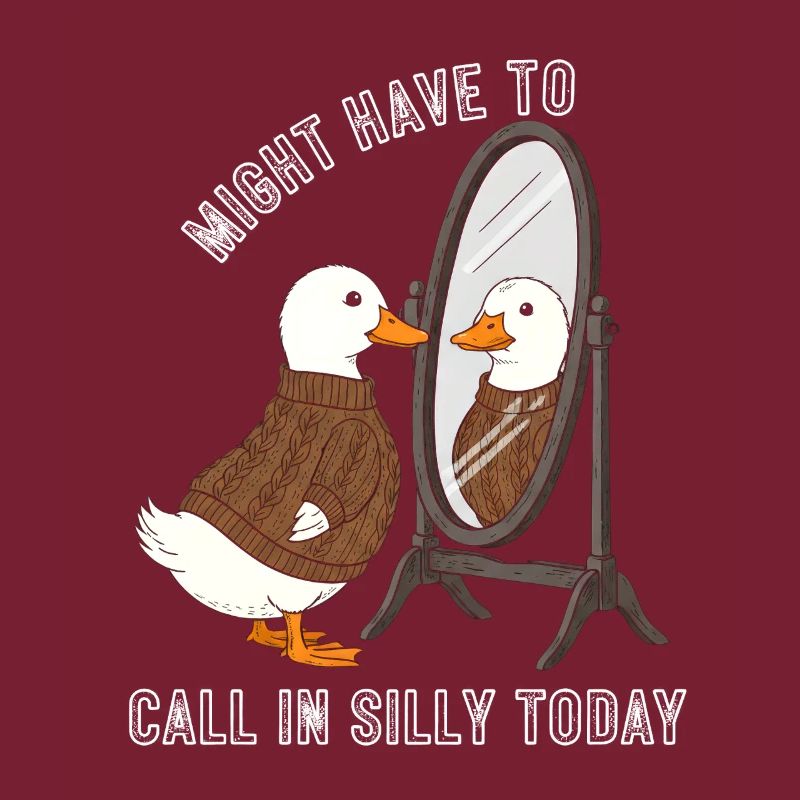 Motif du pull miroir de canard
