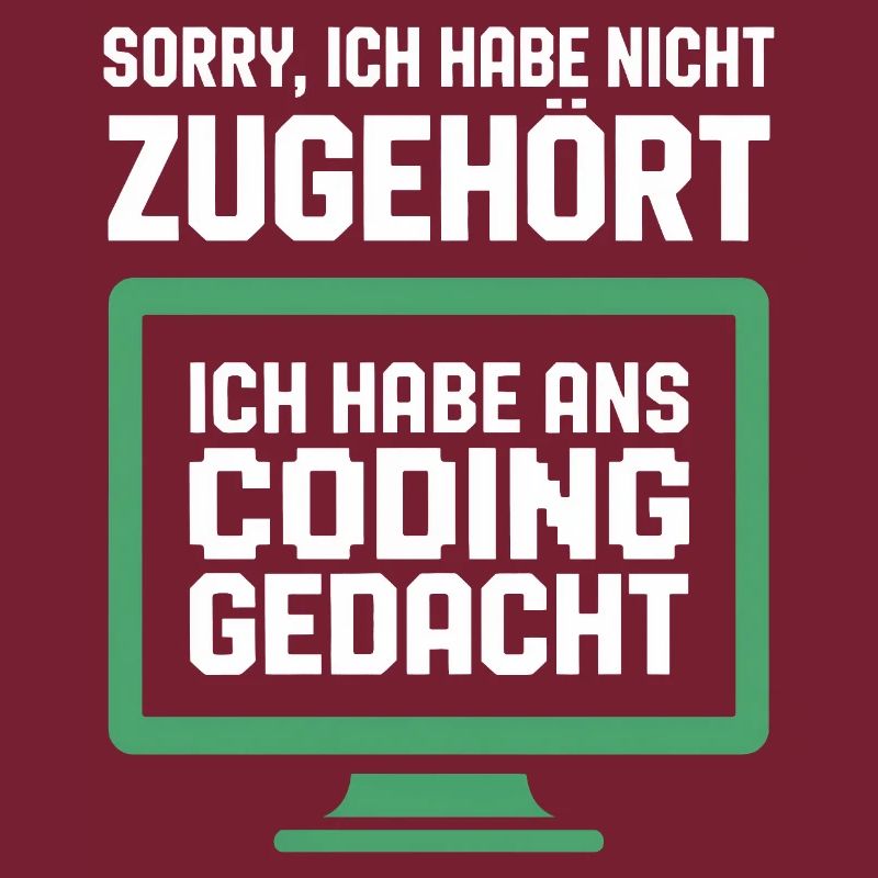 Coding Gedanke am Bildschirm