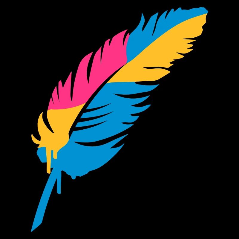 Une plume colorée
