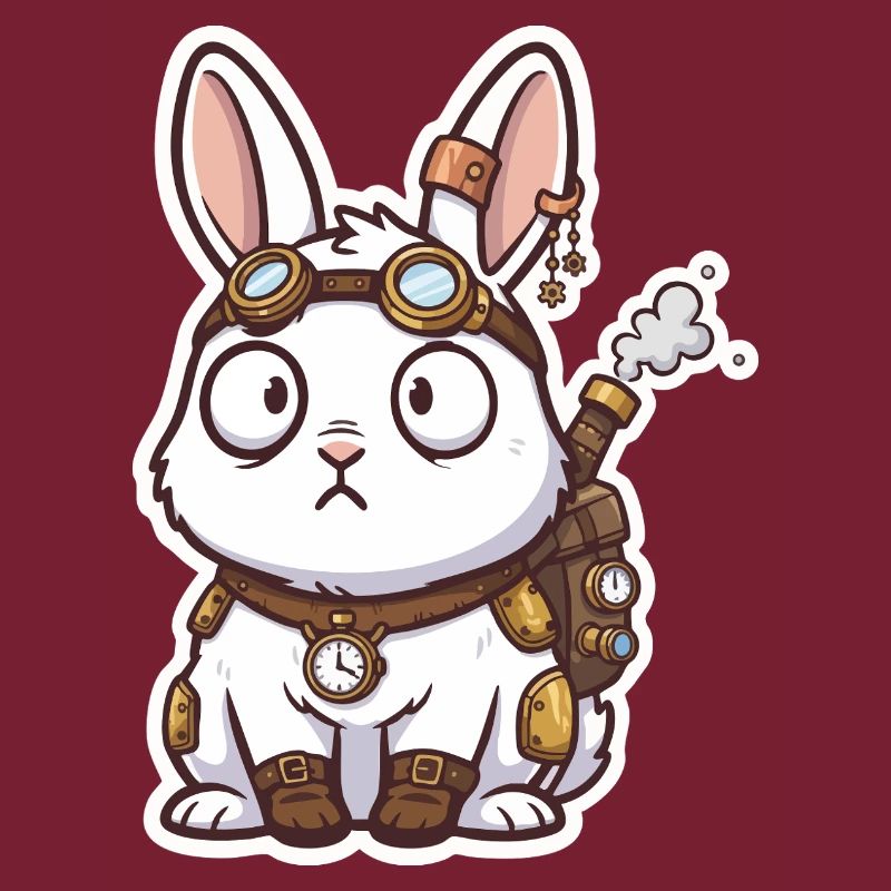 Steampunk Bunny Messenger Backpack Steam