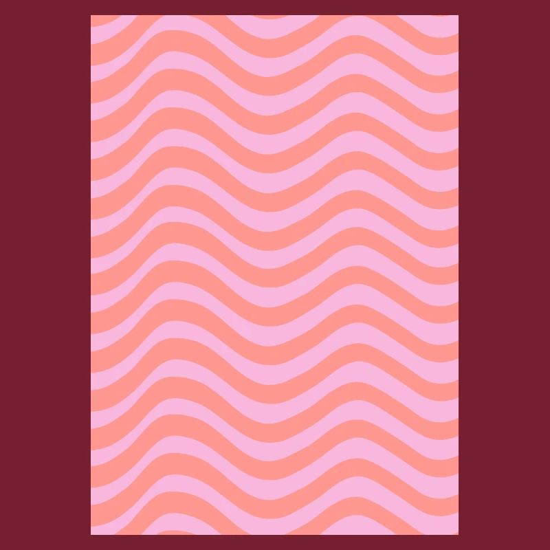 Stripe Wave Pattern - Pink Customizable