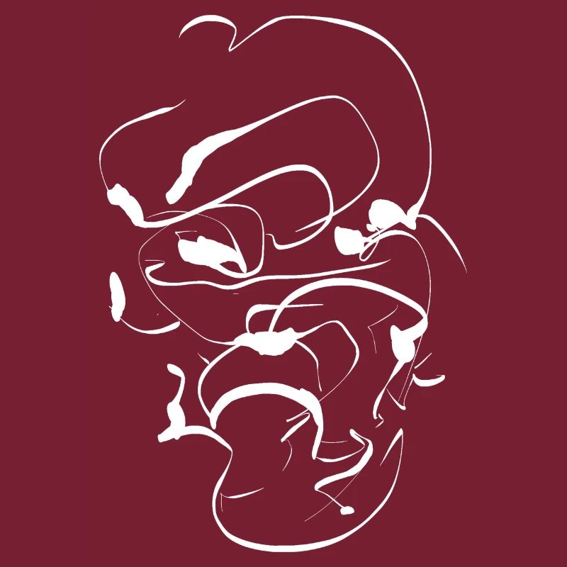 Samurai ink face / Abstract minimal mask
