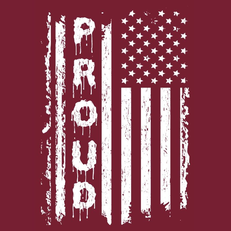 American Flags and Text Graphics