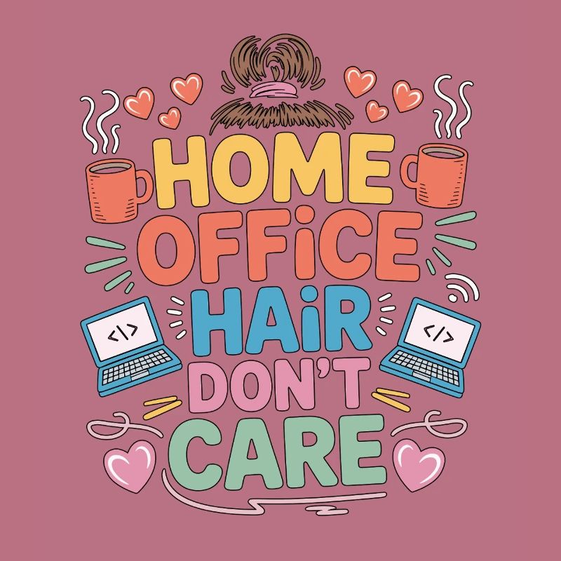 Remote Developer Home Office Hair Web Developer