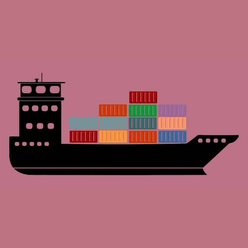 Seecontainerschiff oder Boot mit Containern