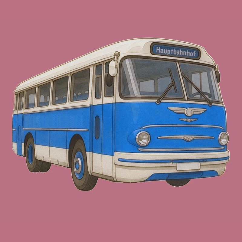 Old blue bus