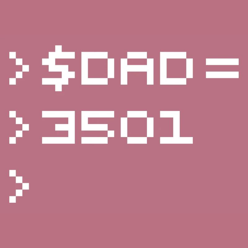 DAD 8-Bit Code Nerd Pixel Terminal Retro