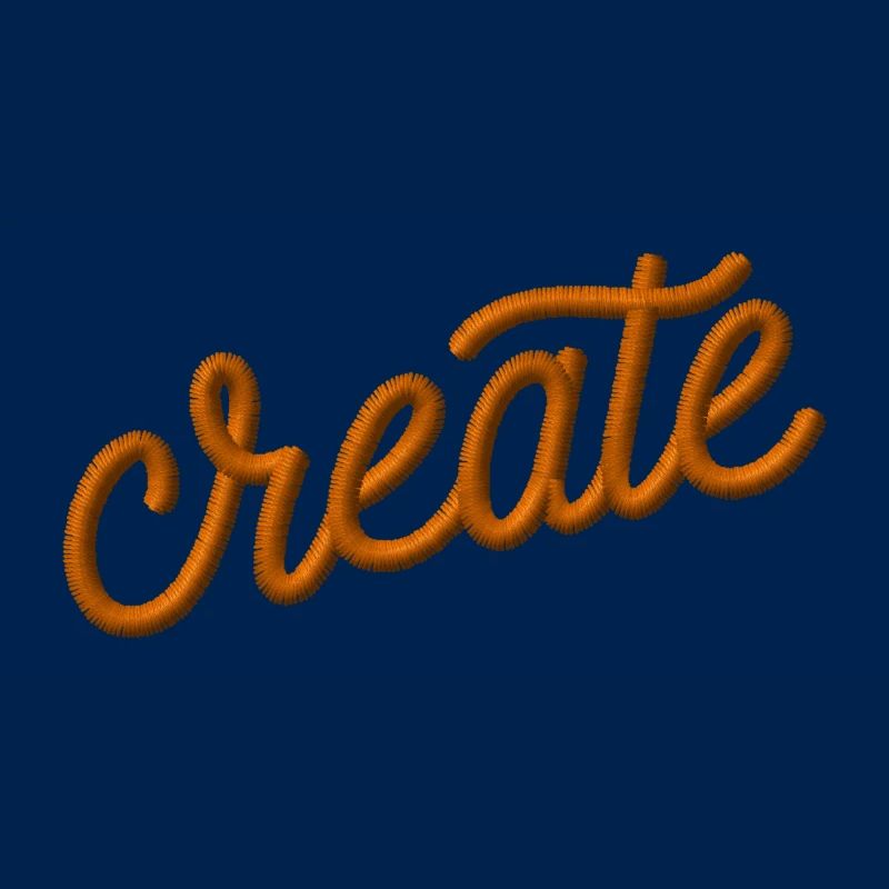 Create lettering embroidered