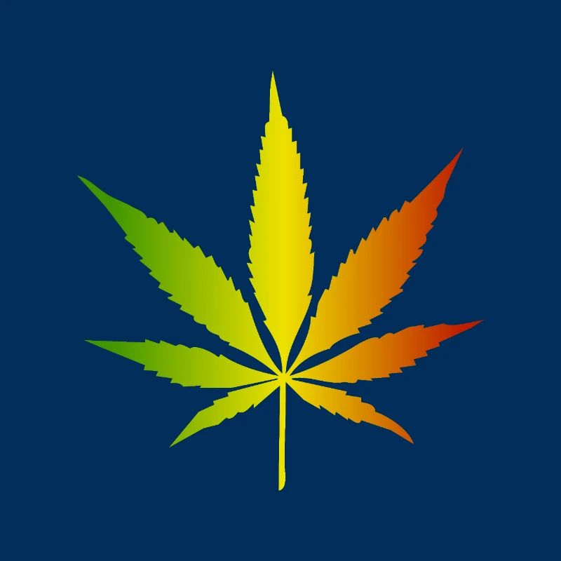 Rasta Gradient Cannabisblatt