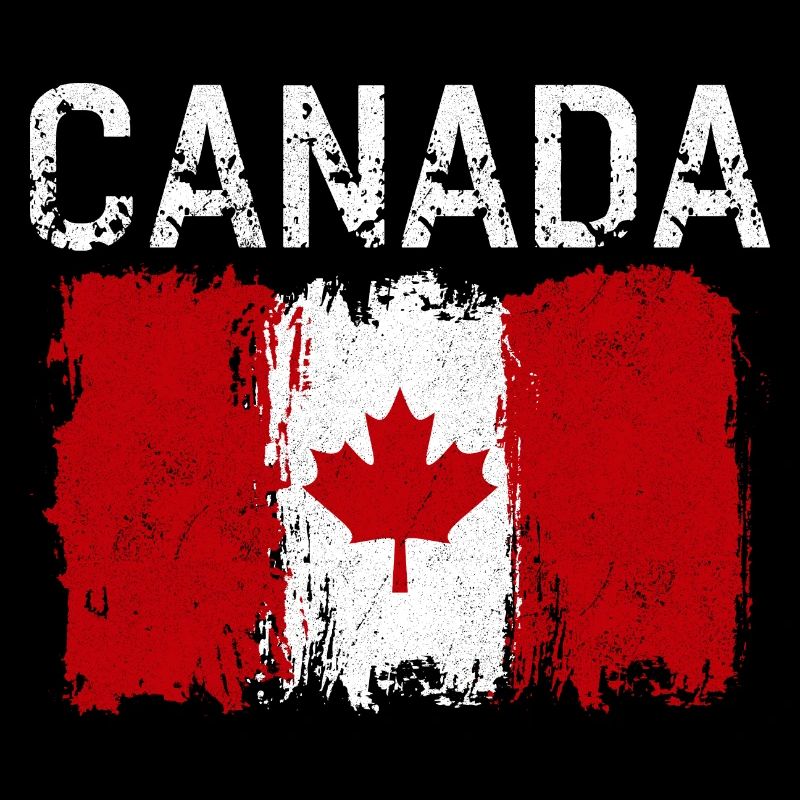 Imprimé du drapeau canadien vieilli