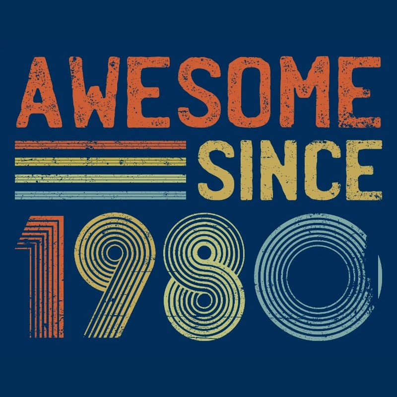 Retro 1980s Gradient Typography Design