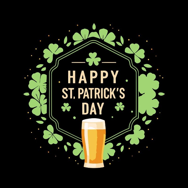 St. Patrick's Day Beer & Clovers