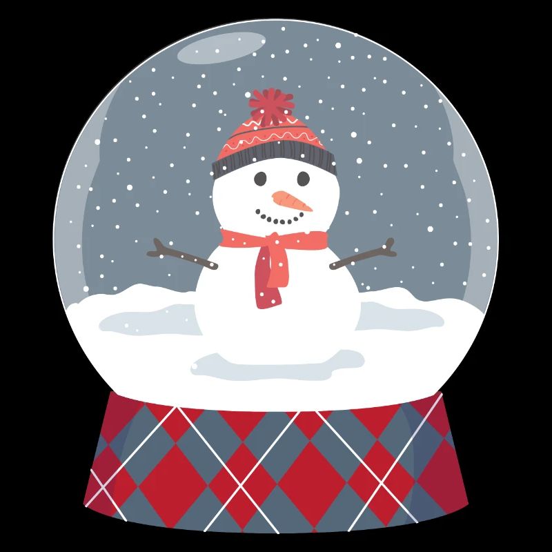 Glaskugel mit Schneemann